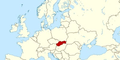 Mapa Słowacji, mapa Europy