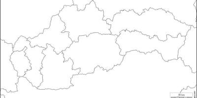 Mapa Słowacji pusty 