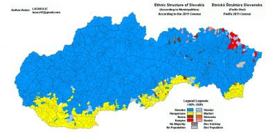 Mapa Słowacji etniczne