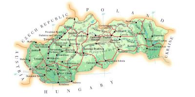 Mapa ośrodków narciarskich na Słowacji